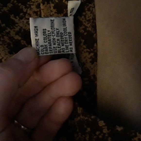 Notations plaid buttondown longsleeve blouse w shimmering gold cuffs - Picture 10 of 10